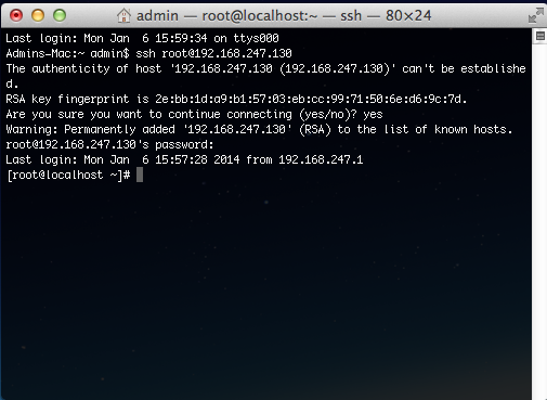 Підключення до сервера через SSH у macOS Terminal